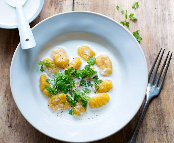 Gnocchis de courge au lait d'amande