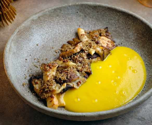 Pumpkin Soup, Seasonal Mushrooms and Truffle Pumpkin Soup, Seasonal Mushrooms and Truffle