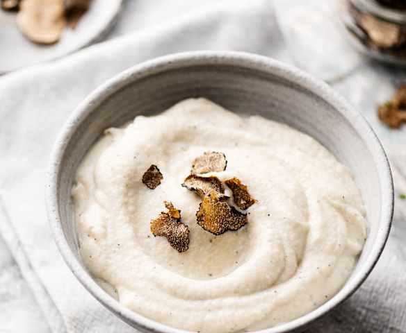 Puré de coliflor trufado