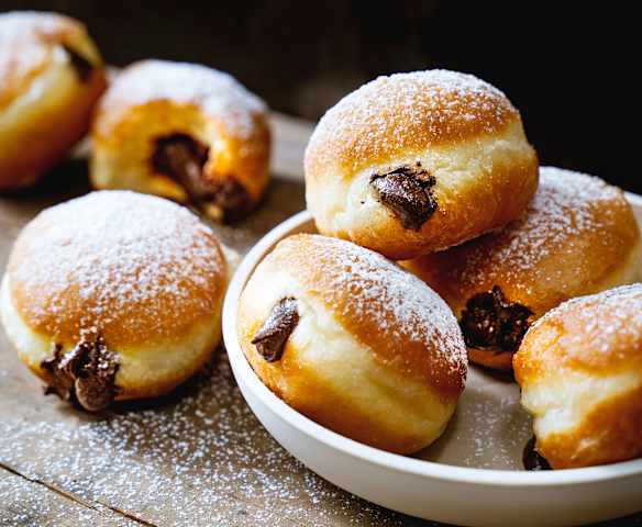 Petits beignets chocolat et noisettes