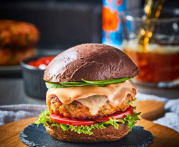 Hamburguesa de camarón