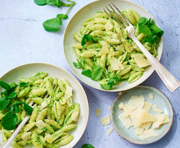 Pâtes au pesto de cresson