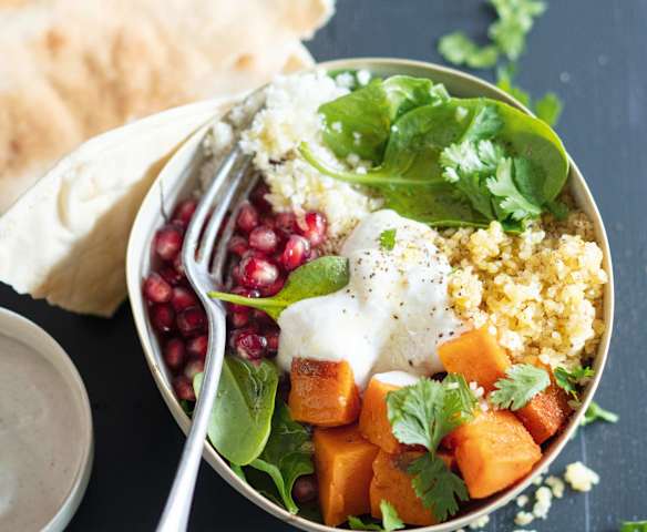 Menu veggie - Bowls aux patates douces et sauce au tahini