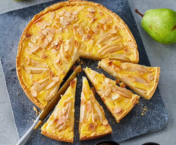 Birnenkuchen mit Vanilleguss