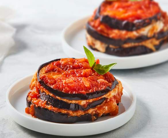 Étagés d'aubergines