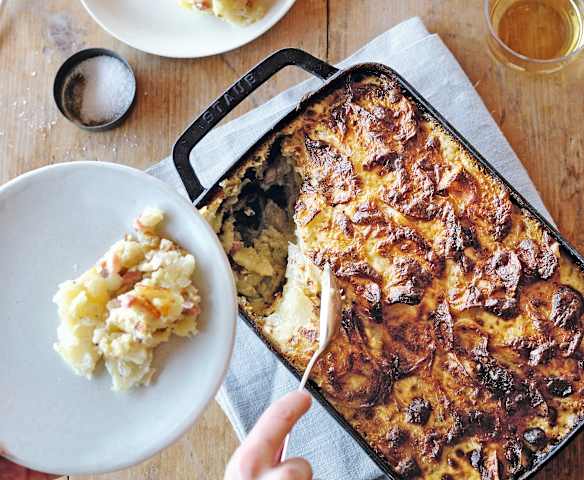Gratin au lard