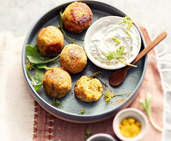 Boulettes de pois chiches à l'indienne