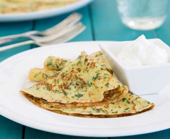 Crêpes with herbs