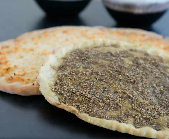 Za'atar flat bread (mankouche)