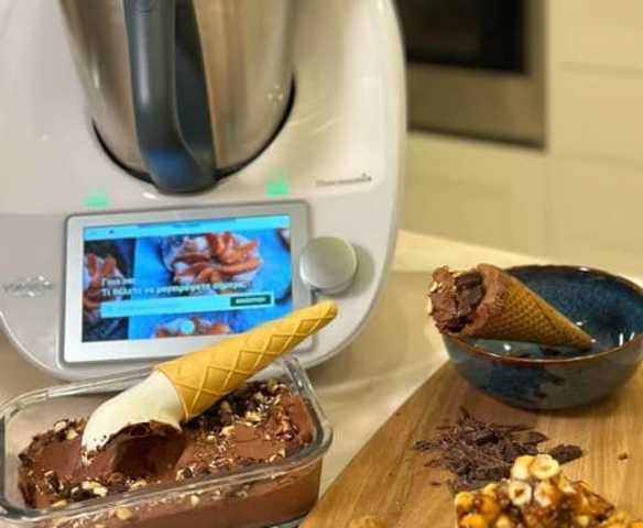 Παγωτό σοκολάτα με τυρί cottage