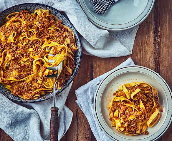 Tagliatelle au ragoût de viande