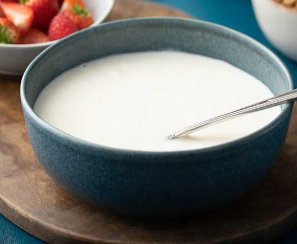 Liquid Yoghurt in Mixing Bowl Liquid Yoghurt in Mixing Bowl