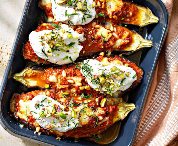 Aubergines farcies à la viande