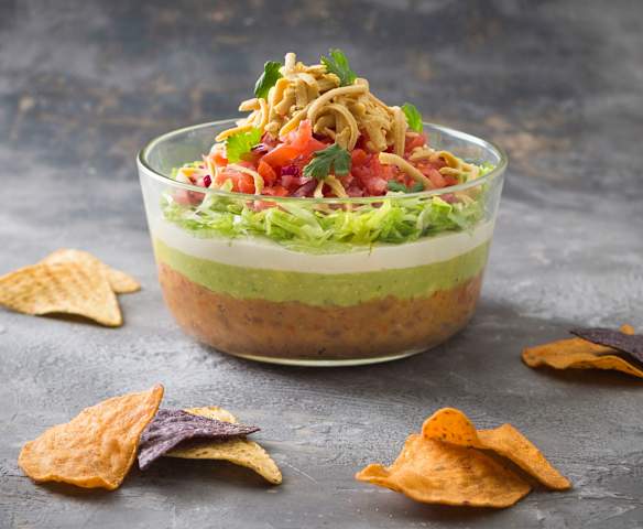 Layered Mexican dip