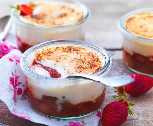 Gratin fraise-rhubarbe