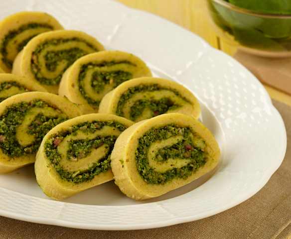 Bramborové knedlíky se špenátem