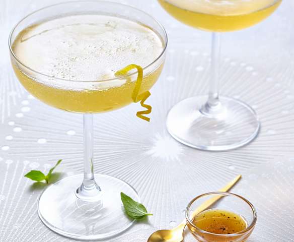 Cocktail citron-gingembre et champagne