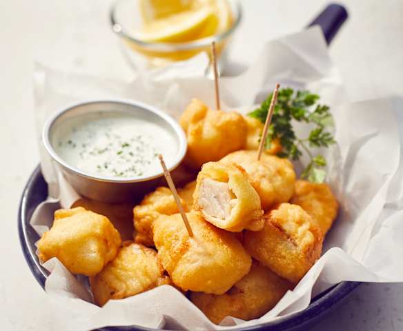 Kibbelinge mit Knoblauchsauce