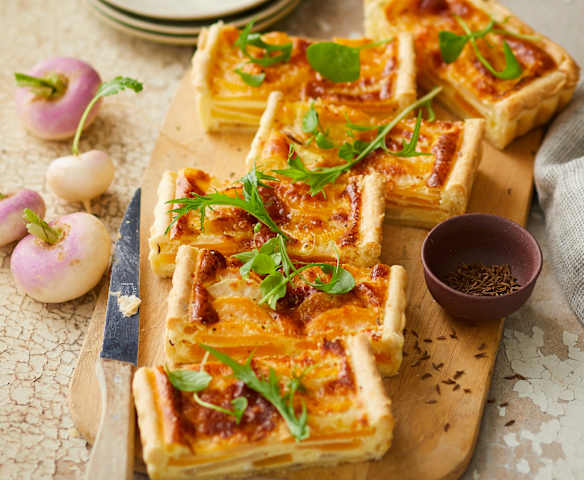 Tarte au navet et au cantal