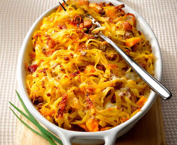 Tallarines con calabaza