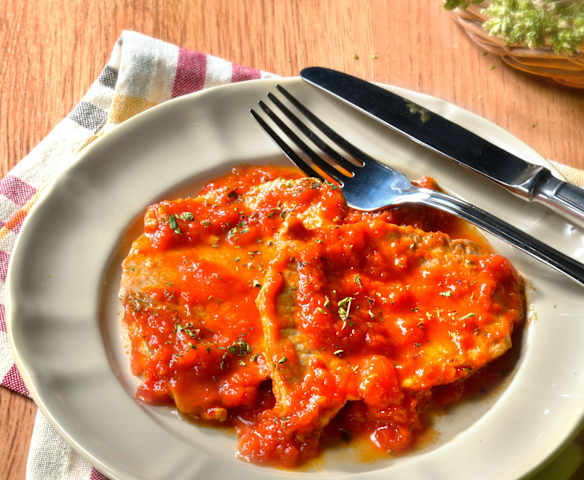 Escalopines a la pizzaiola