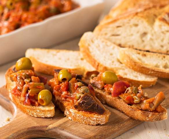 Bruschetta de caponata siciliana