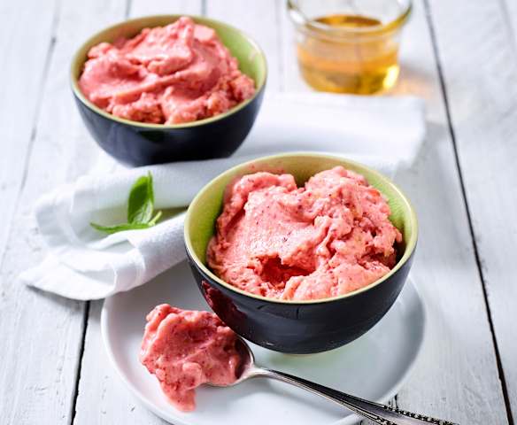Gelato veloce quark e frutta