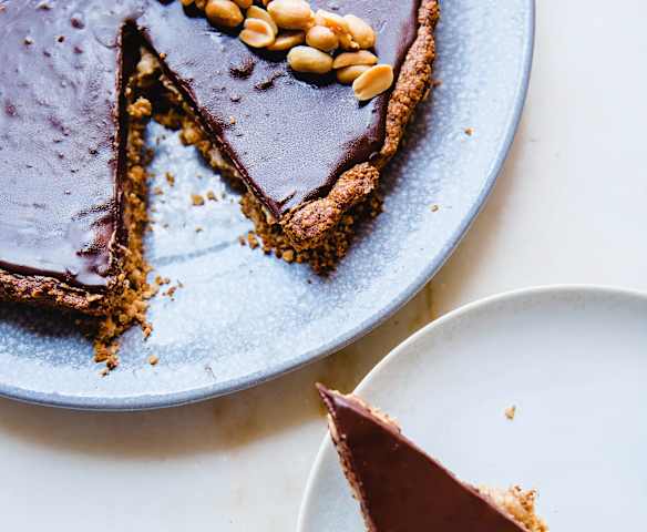 Tarte de chocolate com manteiga de amendoim