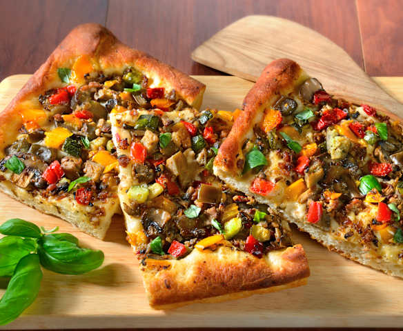 Pizza di patate alle verdure