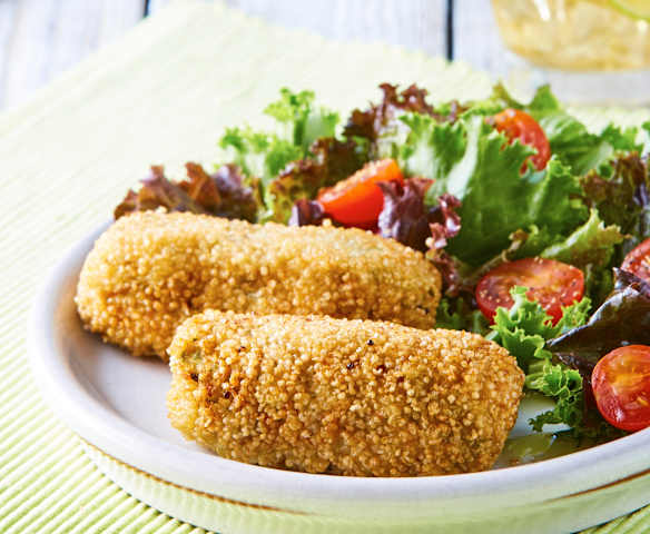 Croquettes de thon panées à l'amarante Croquettes de thon panées à l'amarante