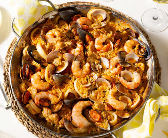 Paella de pollo y marisco XXL