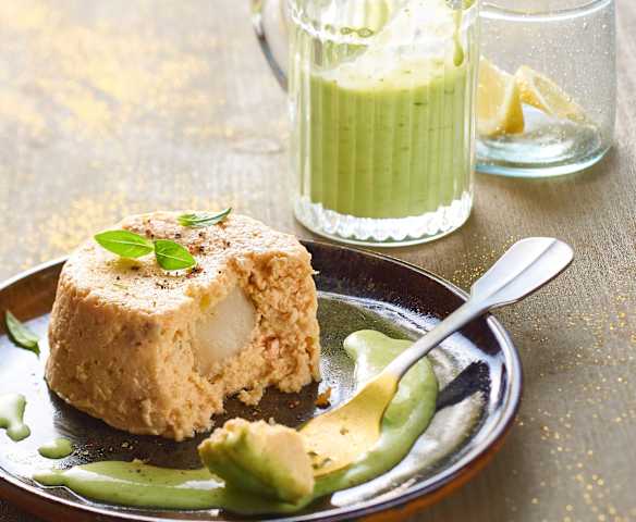 Mousseline de saumon et saint-jacques