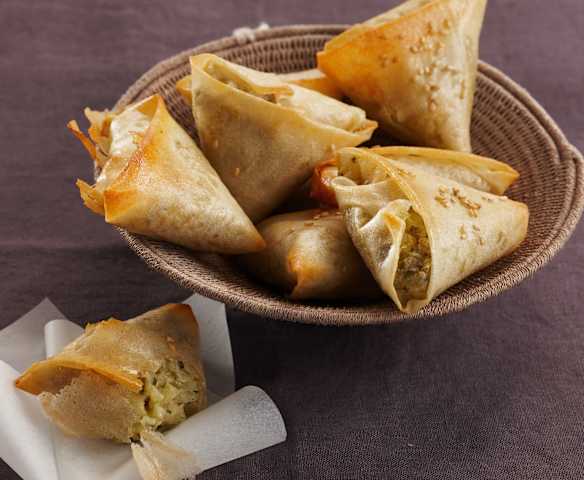 Samosas mit Kartoffel-Koriander-Füllung