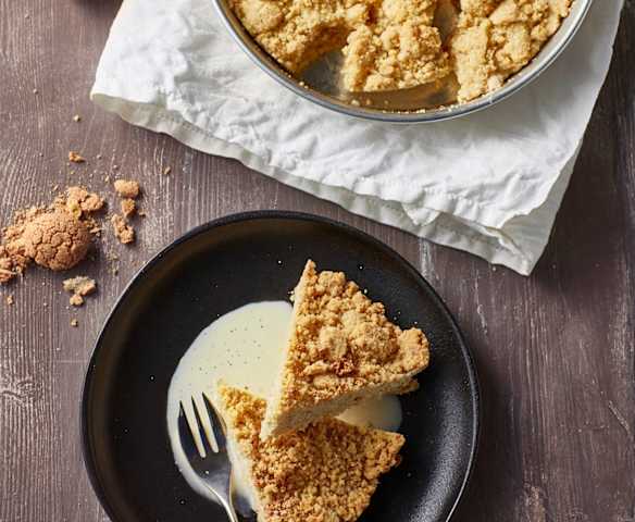 Sbriciolata con crema inglese alla vaniglia