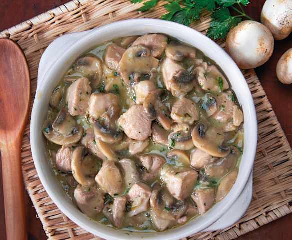 Bocconcini di tacchino e champignon