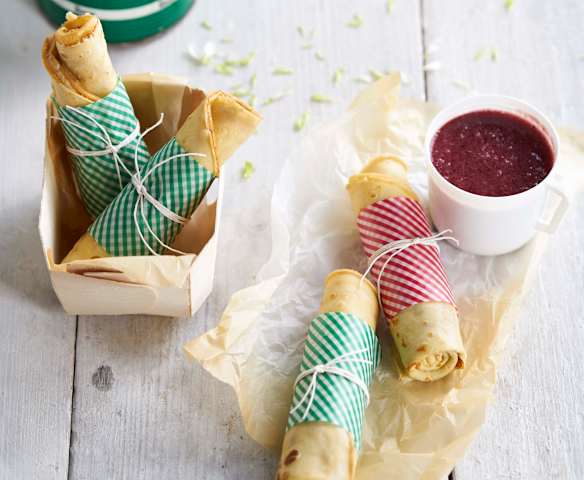 Crepes com recheio de amêndoa