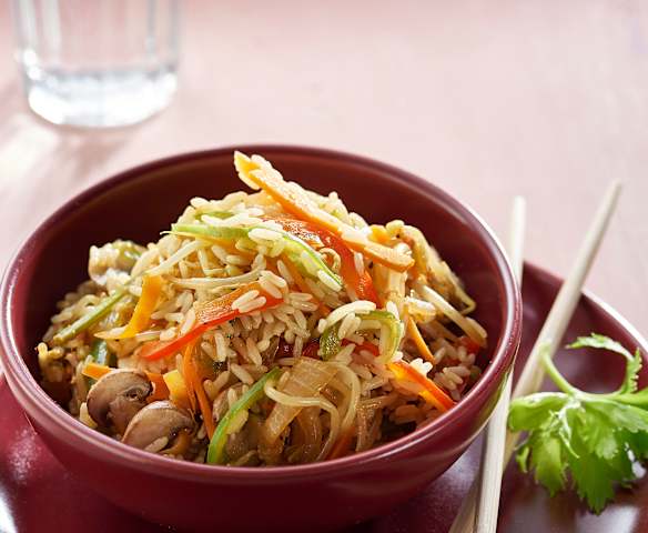 Asiatische Gemüsereispfanne Asiatische Gemüsereispfanne