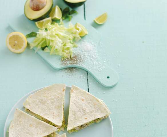 Quesadillas de peru e abacate