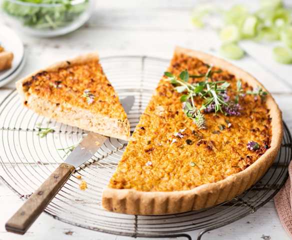 Quiche au poireau et au thon