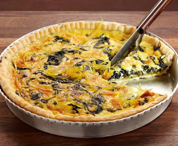 Spinattarte mit Zitronen-Confit