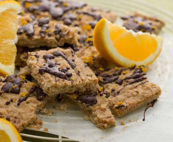 Galleta de chocolate y naranja