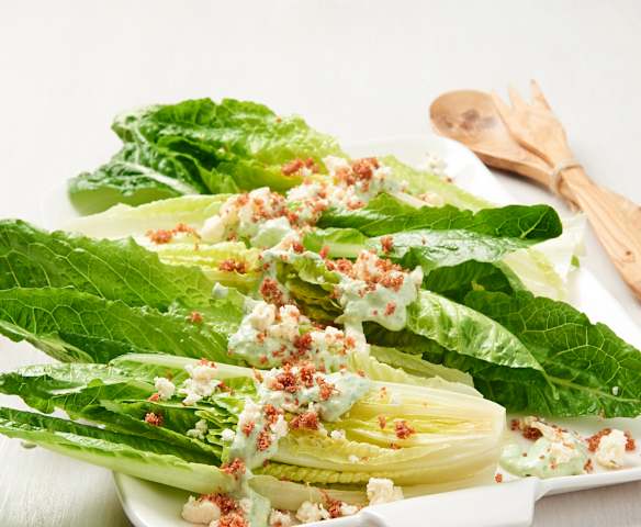 Romaine Salad with Blue Cheese and Prosciutto Dust Romaine Salad with Blue Cheese and Prosciutto Dust