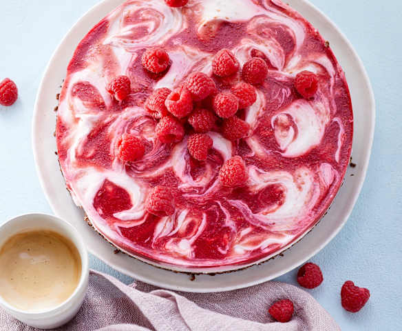 Joghurt-Himbeer-Torte (zuckerfrei)