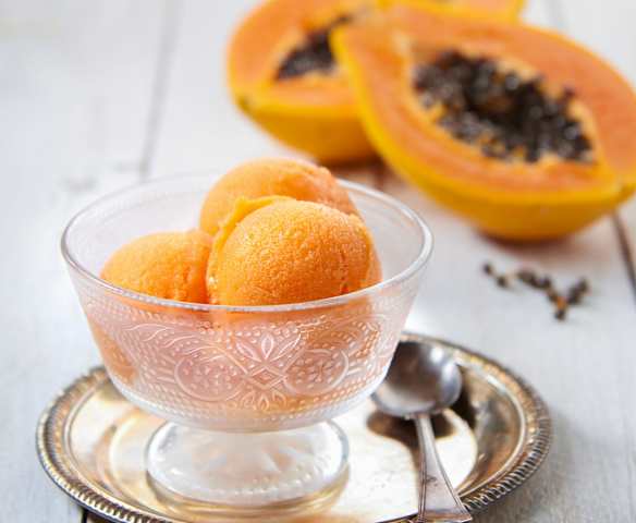 Sorbetto alla papaya