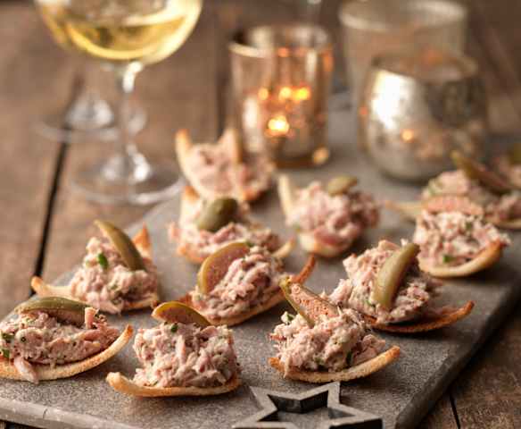 Ham and Mustard Toasts