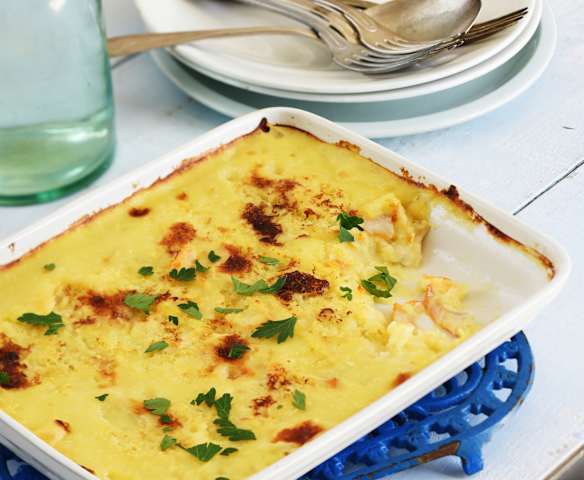 Parmentier au céleri et au haddock