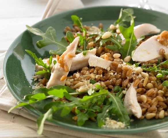 Dinkel-Hähnchen-Salat