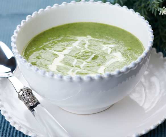 Creme de agrião e curgete