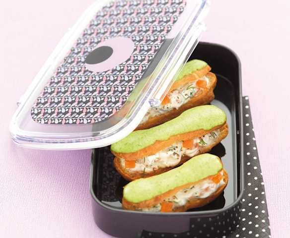 Eclairs à la truite en glaçage wasabi