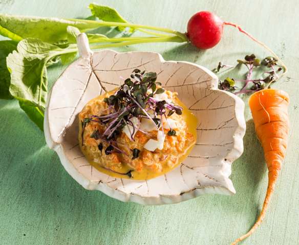 Frühlingshafter Grünkernaufstrich